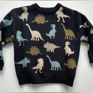 Kids Dinosaur Pattern Sweater - Multicolor